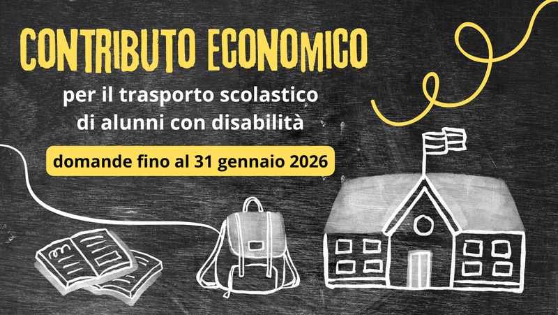 Immagine: Banner contributo 2025 trasporto studenti con disabilita'